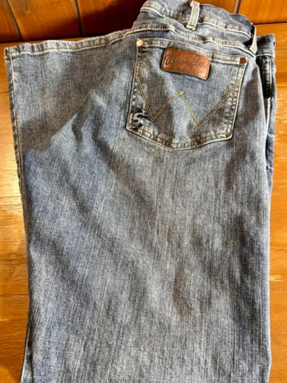 Wrangler Retro Jeans Mens Sz 32/32 Blue Dark Wash Slim Boot Cut Western Cowboy